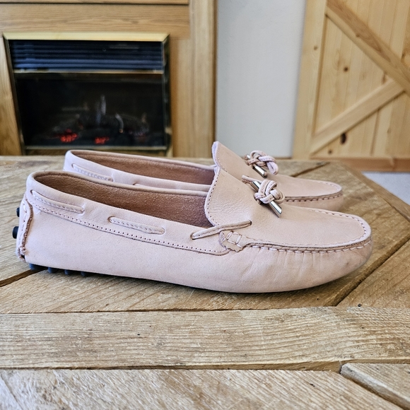 Mercanti Fiorentini Shoes - Premium Mercanti Fiorentini Peach Leather Driving Loafers Women's  Size 10 B